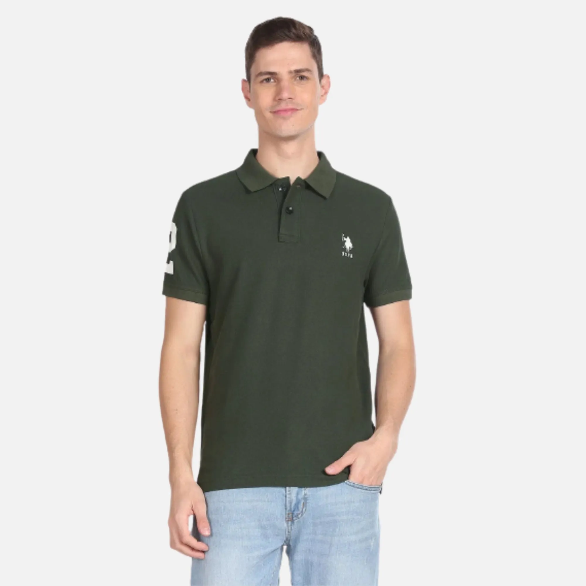 Solid Muscle Fit Polo Shirt