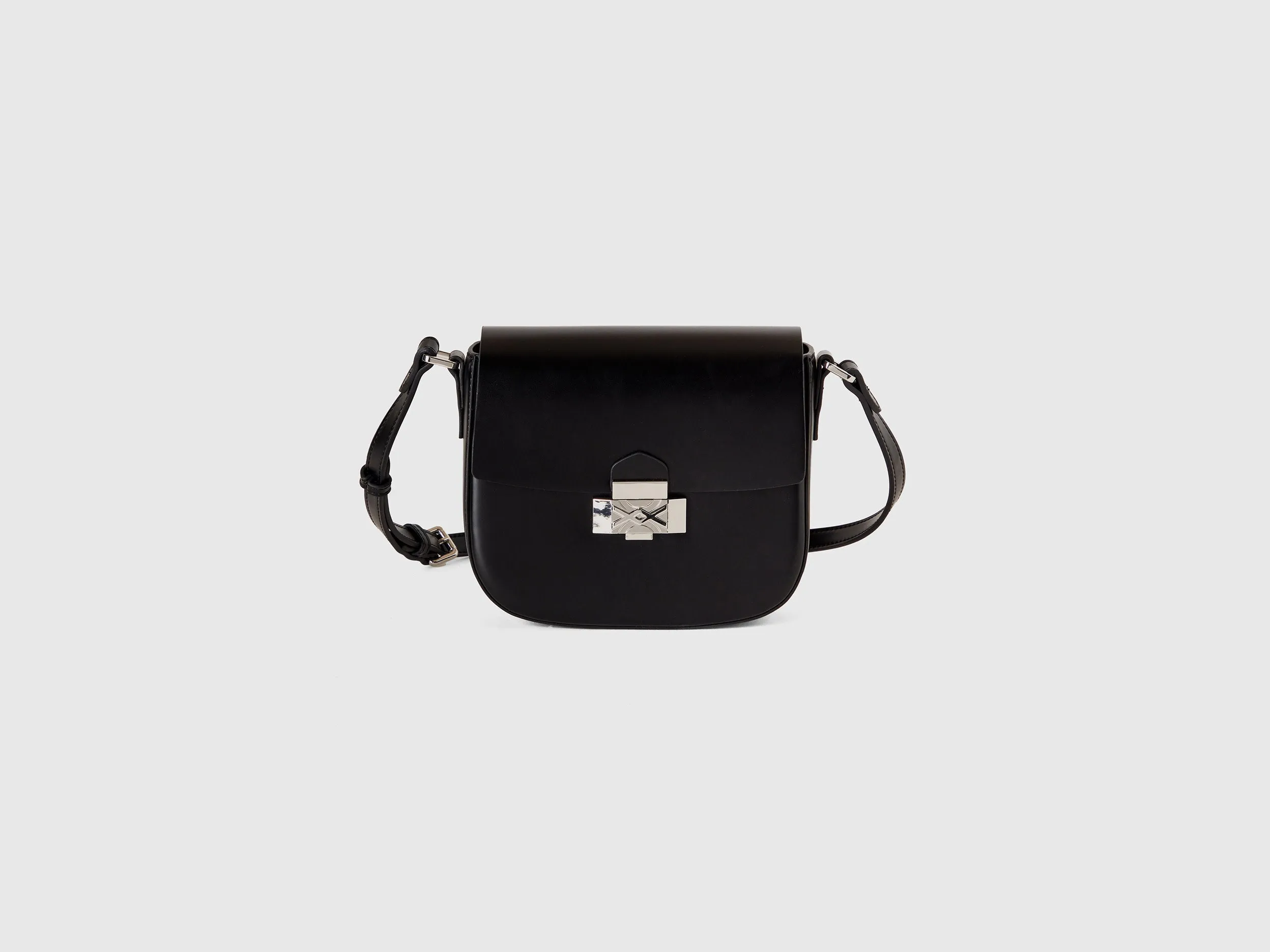 Solid Push Button Sling Bag