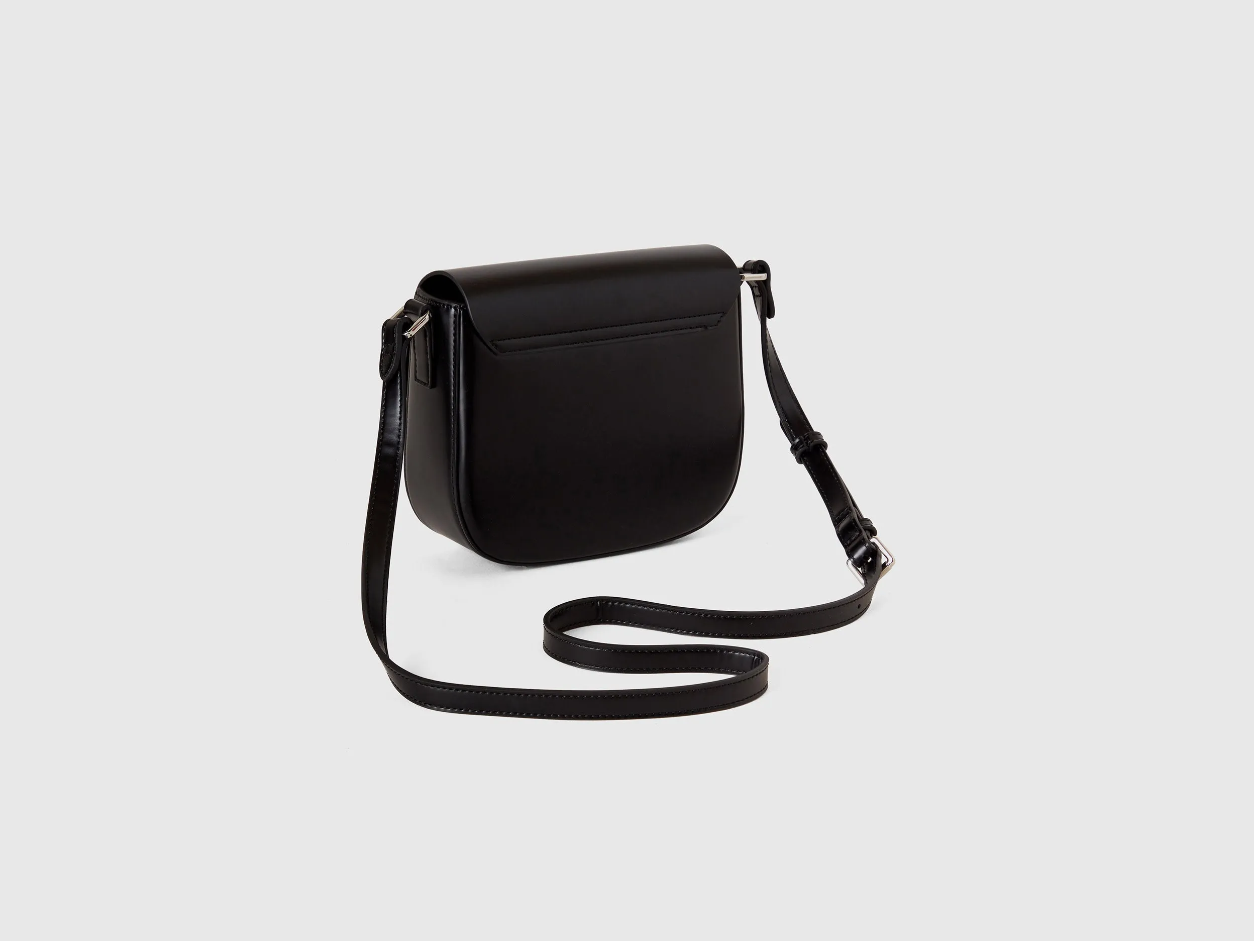 Solid Push Button Sling Bag