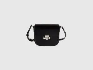 Solid Push Button Sling Bag