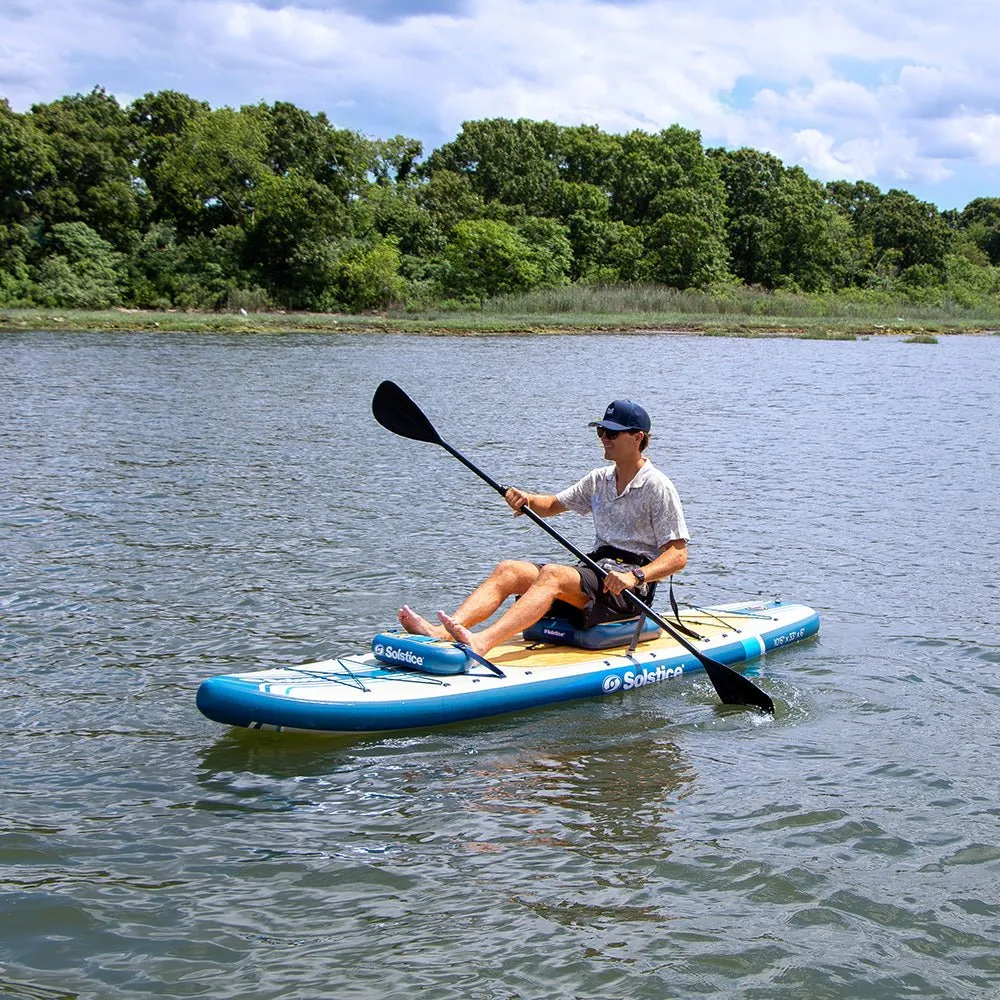 Soltice Watersports 10'6" Rambler Inflatable Stand-Up Paddleboard/Kayak 2-In-1 Kit w/Seat  Convertible Paddle - Blue