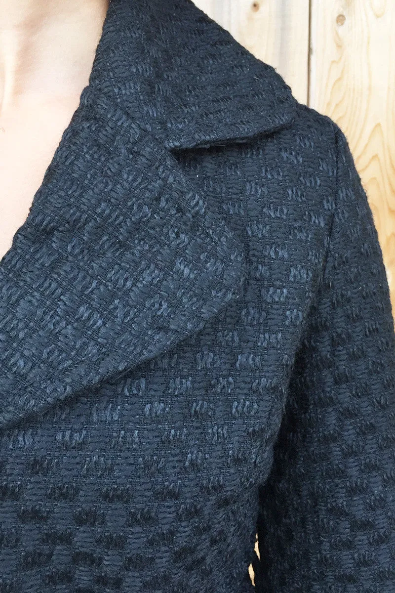 Sophisticating Textured Black Coat