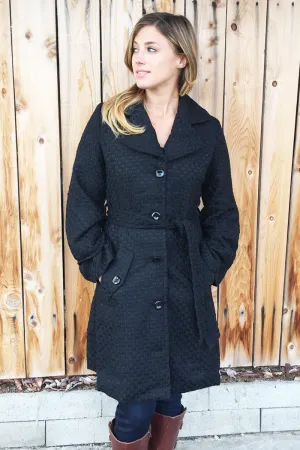 Sophisticating Textured Black Coat