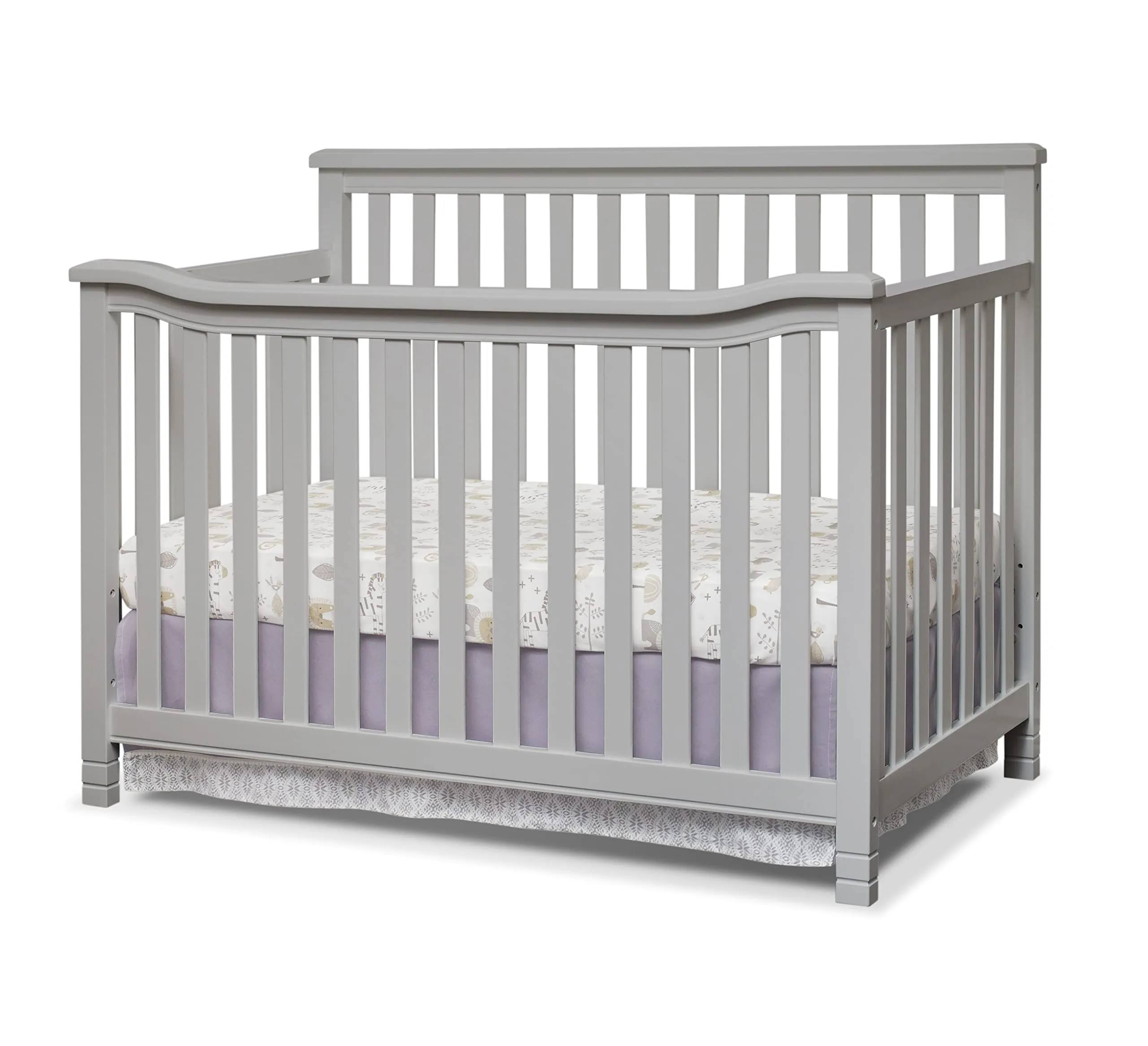 Sorelle Furniture Palisades 3-Piece Nursery Set with 4-in-1 Convertible Crib, 4-Drawer Dresser,and Changing Table with Hamper, Baby Furniture Made of Wood,Non-Toxic Finish, Nursery Furniture Set-Gray