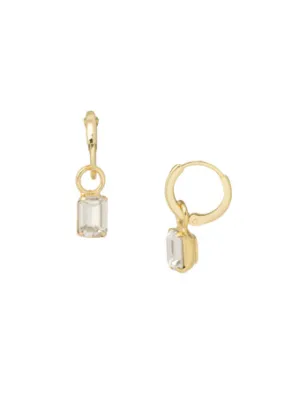 Sorrelli Octavia Huggie Hoop Earrings - Crystal
