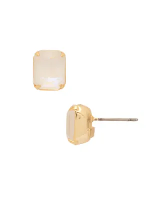 Sorrelli Octavia Stud Earrings - Bright Gold Ultra White