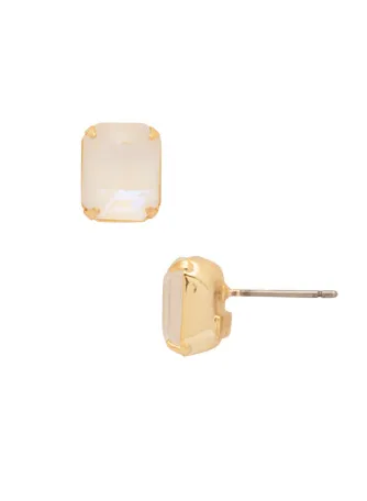 Sorrelli Octavia Stud Earrings - Bright Gold Ultra White