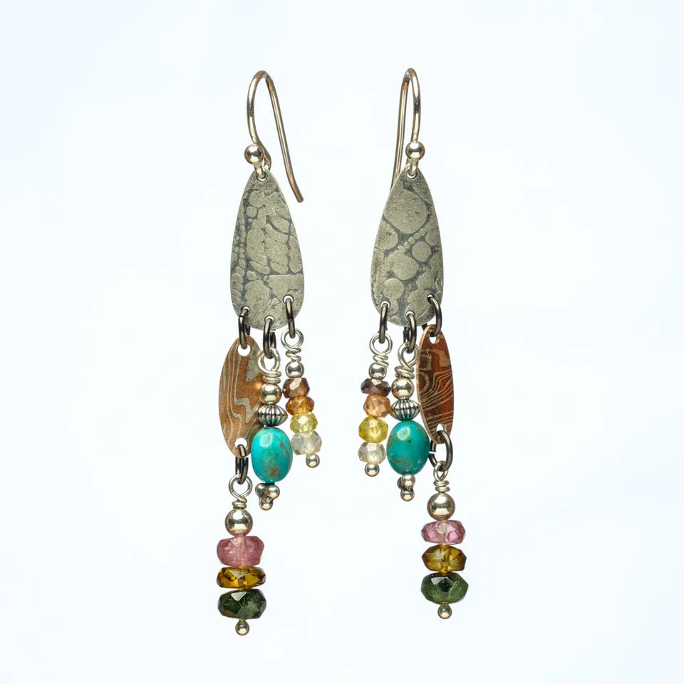 Spirited Earrings Mokume Gane