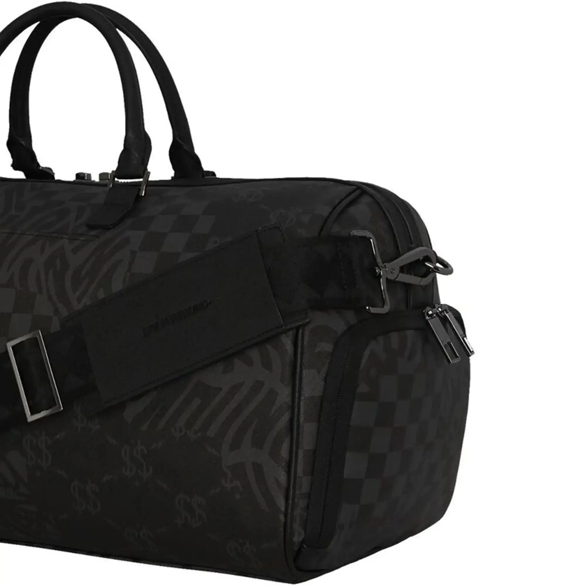 SprayGround Men 3AM Check Emperor Duffle Spring 2025 Duffel (Black Charcoal)