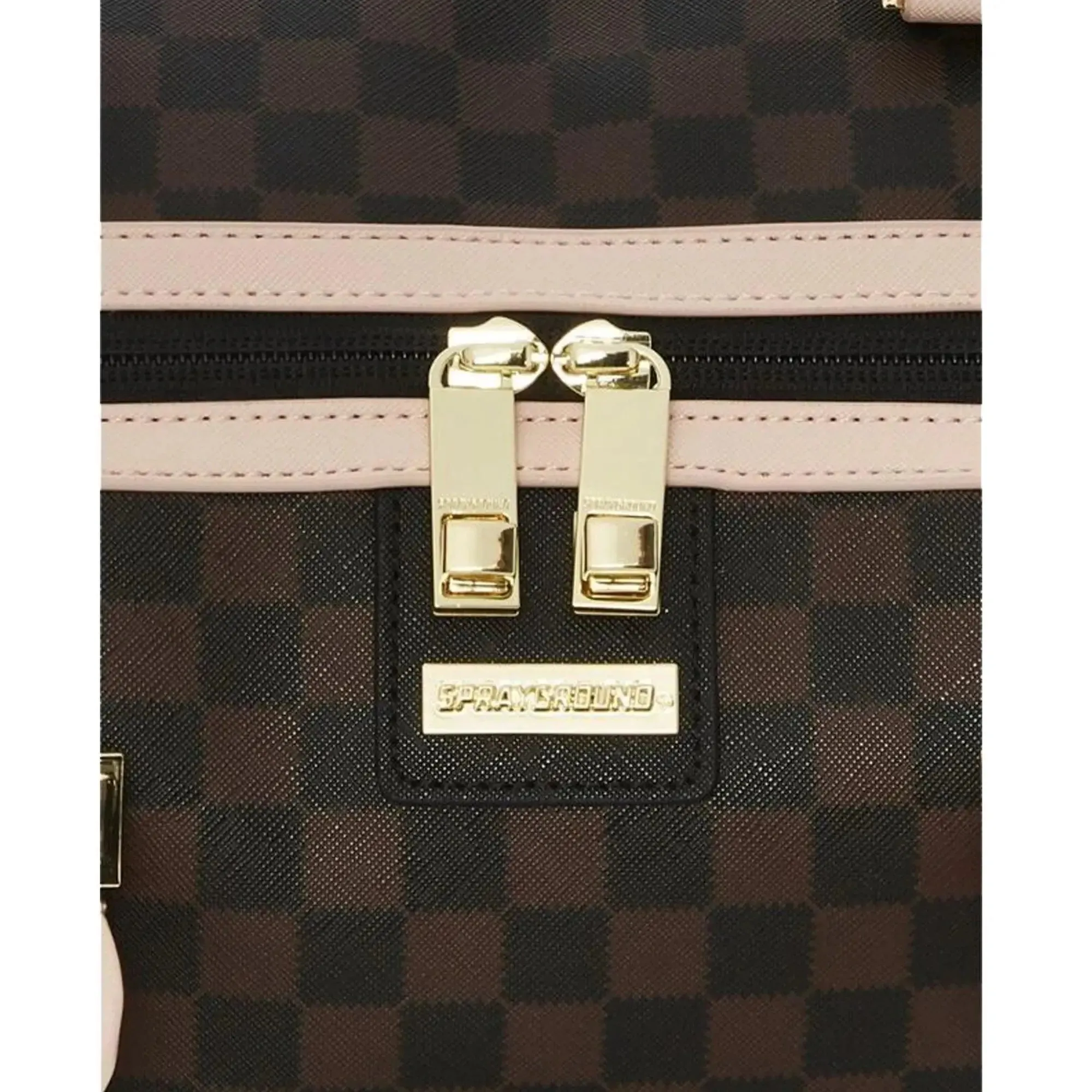 SprayGround Men Boujee Strap Emperor Duffle Spring 2025 Duffel (Brown Pink)