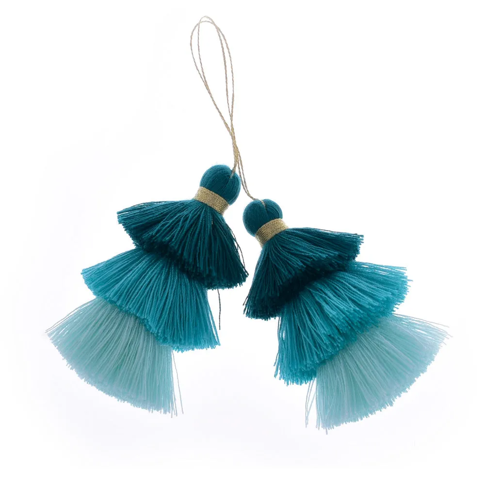 Stacked Tassel Earrings Quality Fashion Tassel Stack Necklace Earrings Fringe Tassel Necklace,2pcs/lot