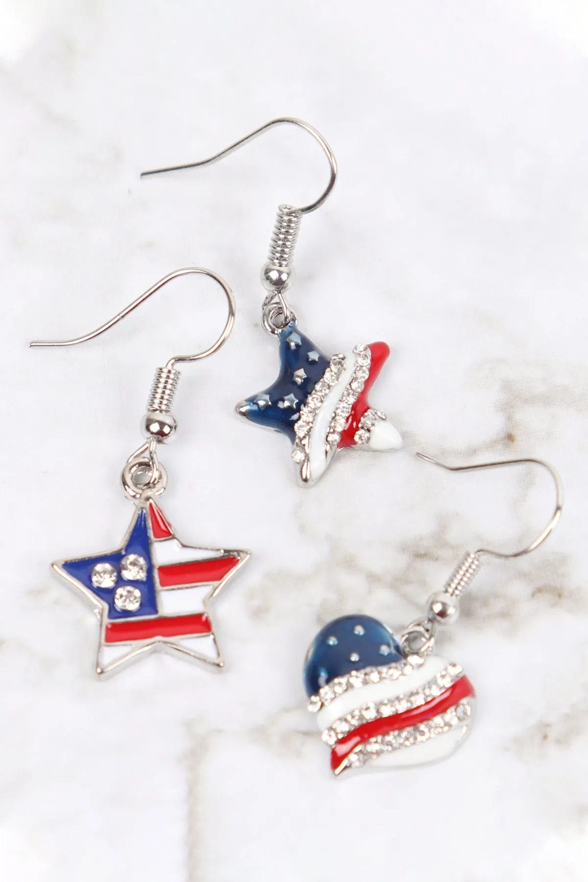 STAR USA ACCENT DANGLE HOOK EARRINGS
