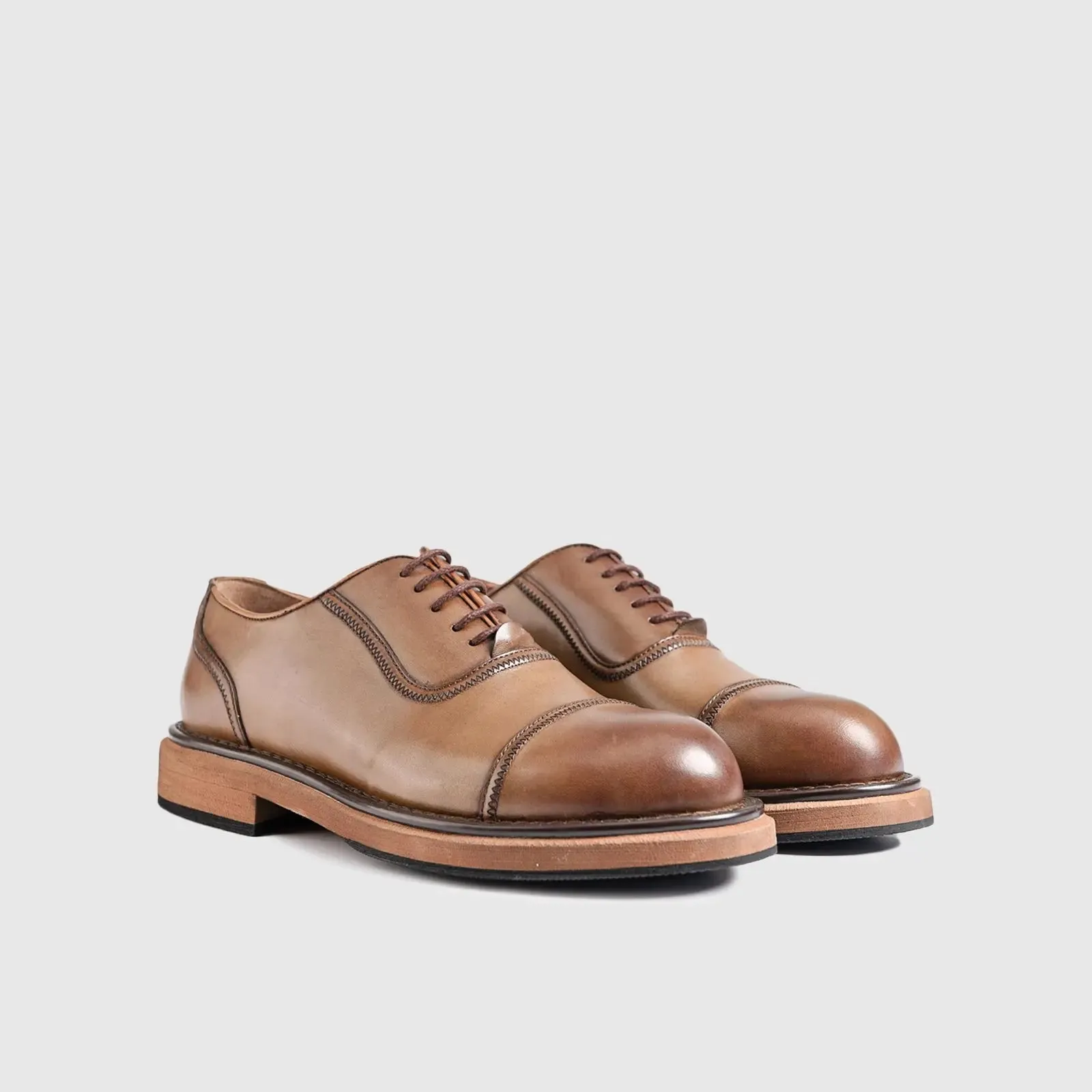Statement Chunky Sole Oxfords 124-22 Walnut