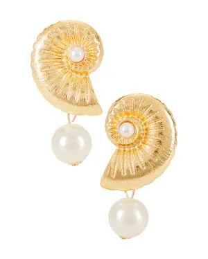 STATEMENT SHELL EARRING