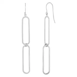 Sterling Silver Paperclip Earrings