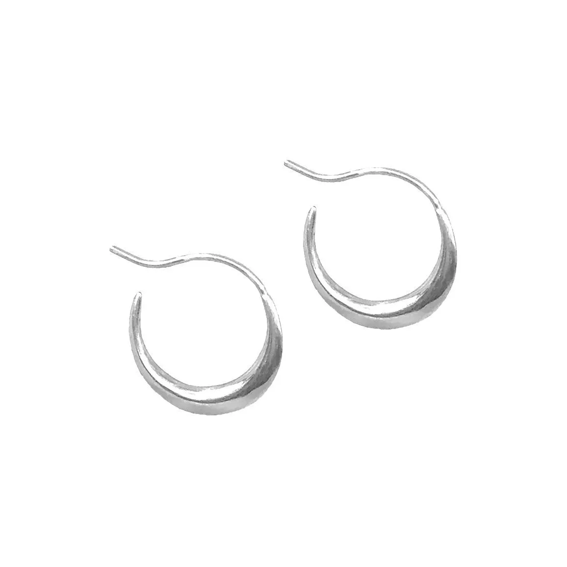 Sterling Silver Small Tapered "Sade" Hoop Earring
