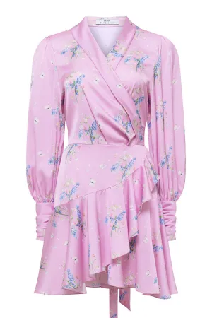 Summer mini wrap dress