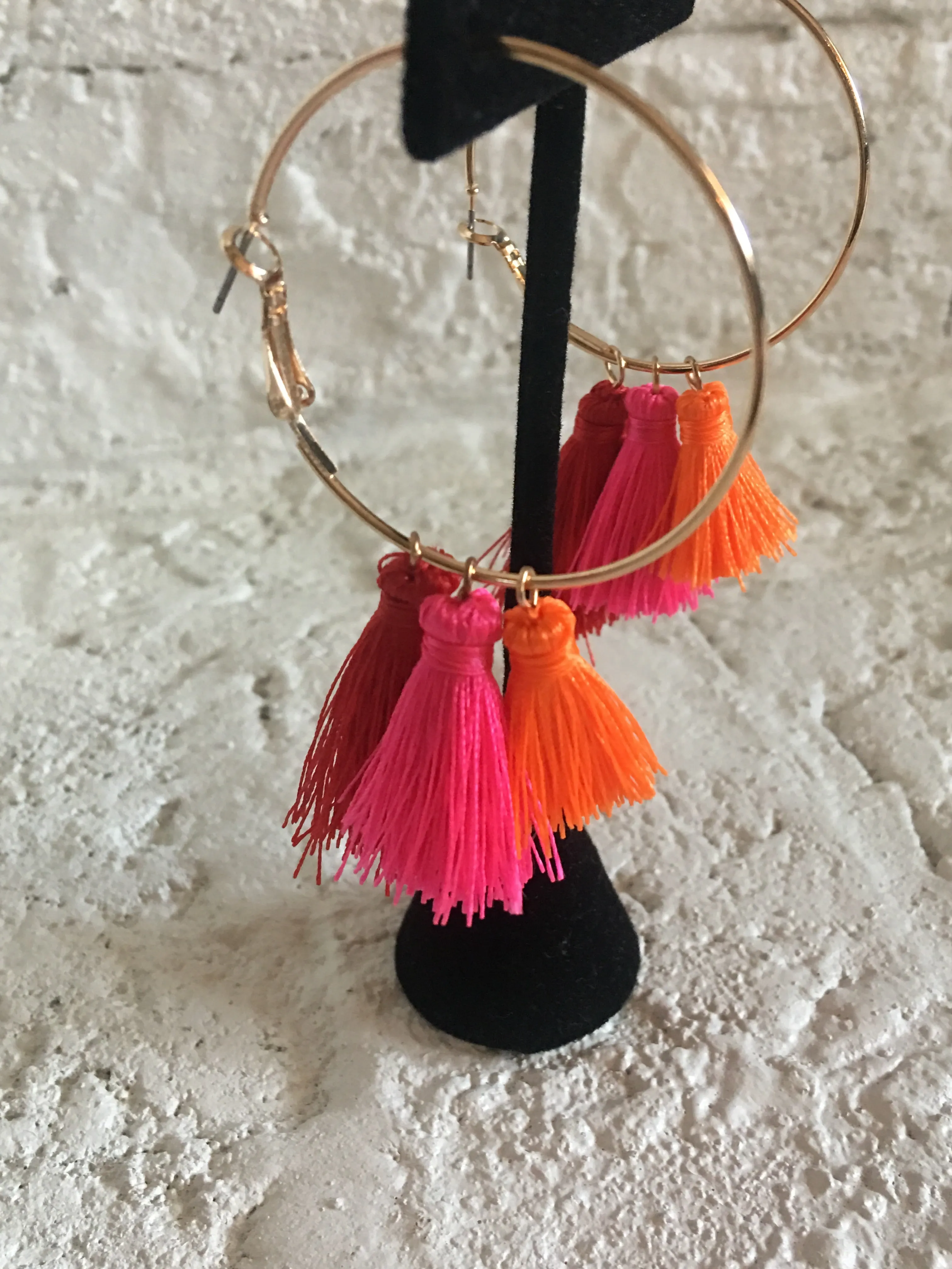 Summer Nights Tassel Hoop Earrings