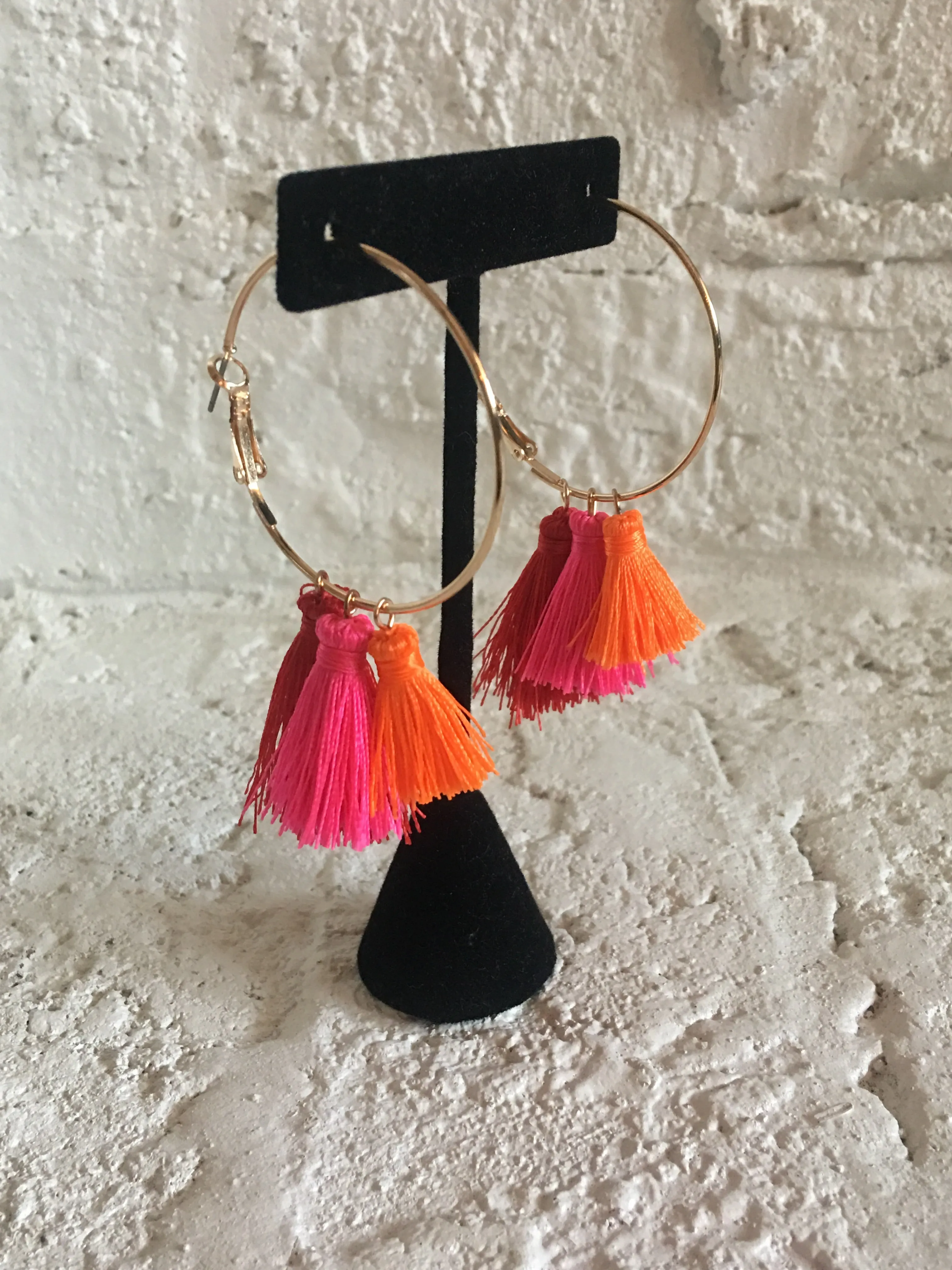 Summer Nights Tassel Hoop Earrings