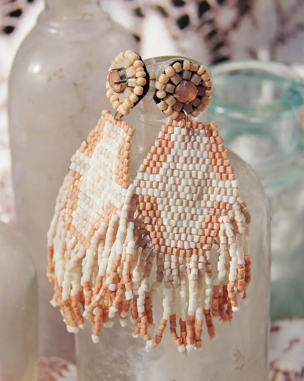 Sundar Earrings in Dusty Pink