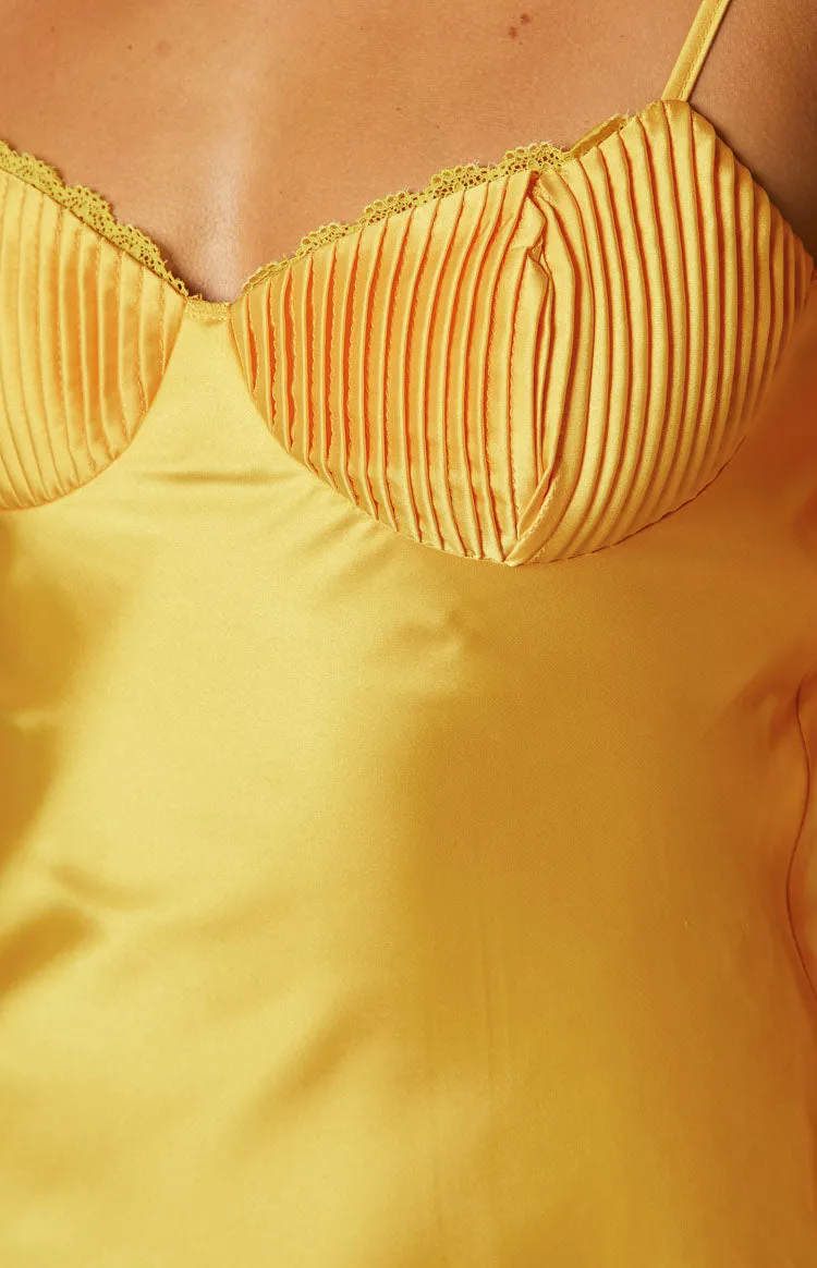 Sunshine Yellow Mini Day Dress