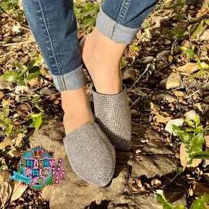 Swirl Black Loafer Mule