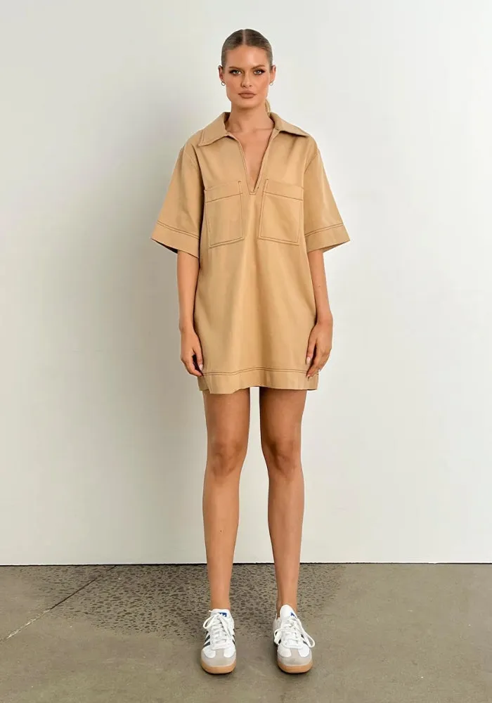 Tara Mini Dress Camel
