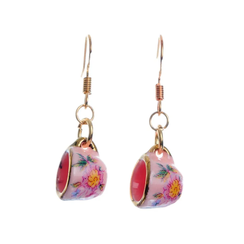 Tea Cup Dangle Earrings-Patterns