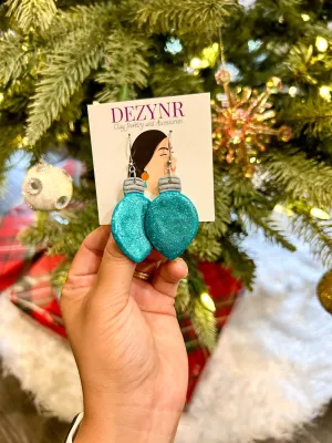 Teal Christmas lights