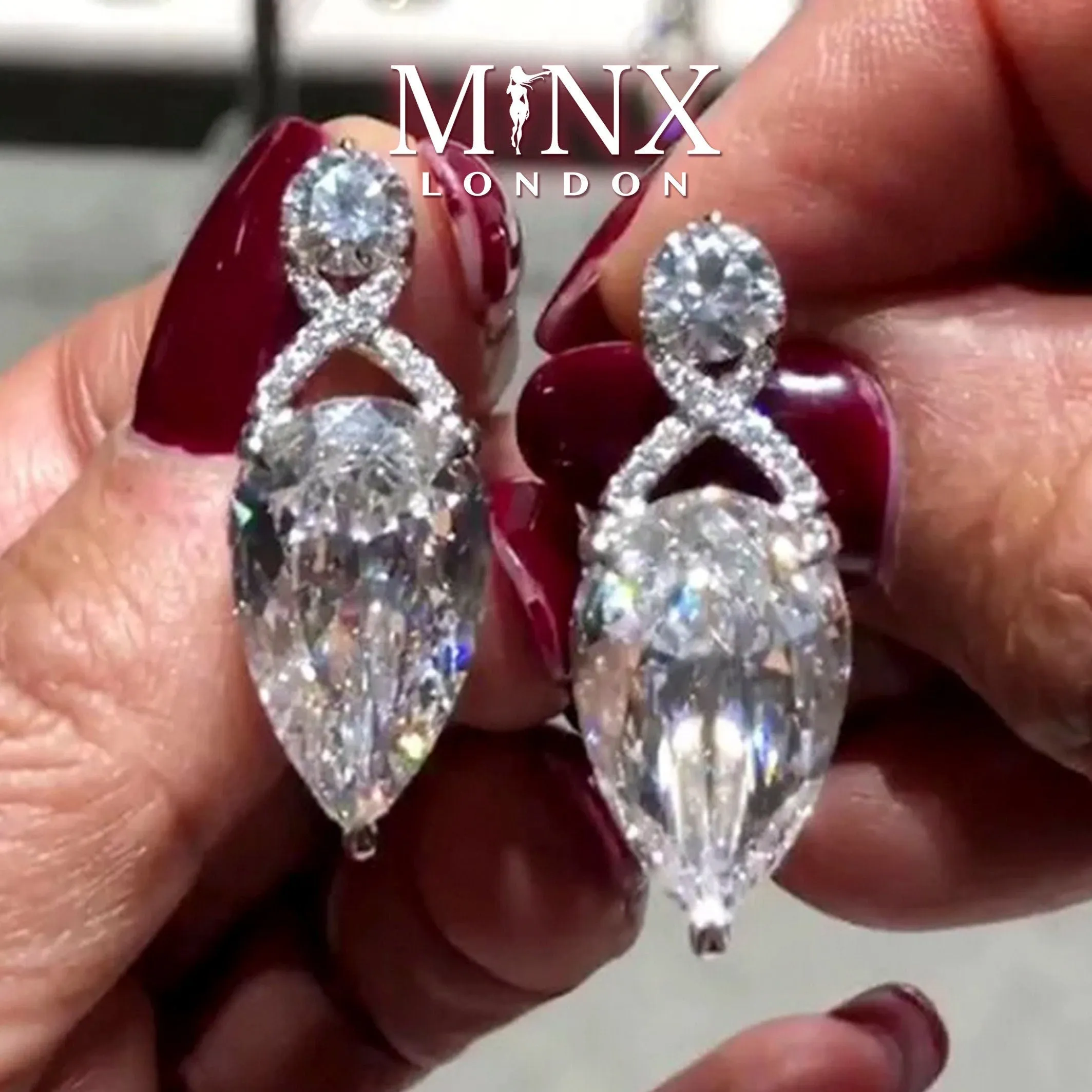 Teardrop Earrings | Womens Diamond Earrings | Pear Shape Earrings | Teardrop Earrings | Diamond Earrings | Diamond Earrings | Stud Earrings