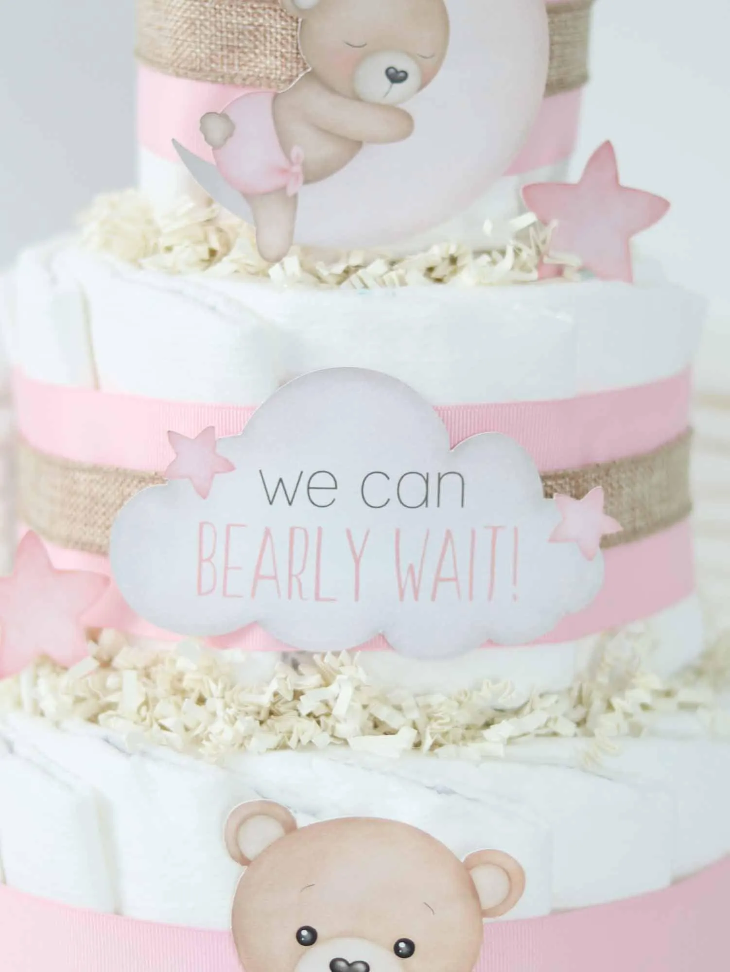 Teddy Bear Diaper Cake Collection - Pink  SKU:  DCBG1007