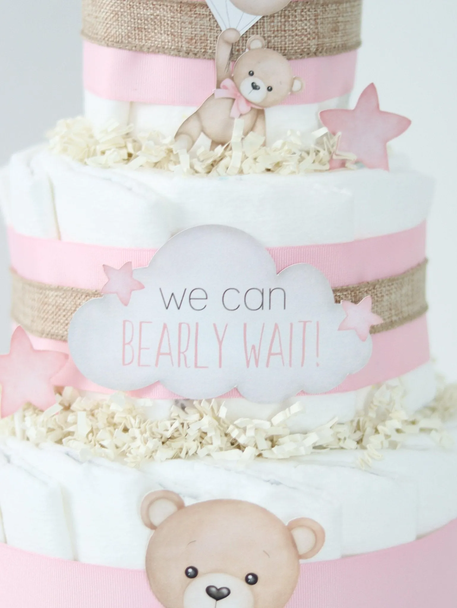 Teddy Bear Diaper Cake Collection - Pink  SKU:  DCBG1007