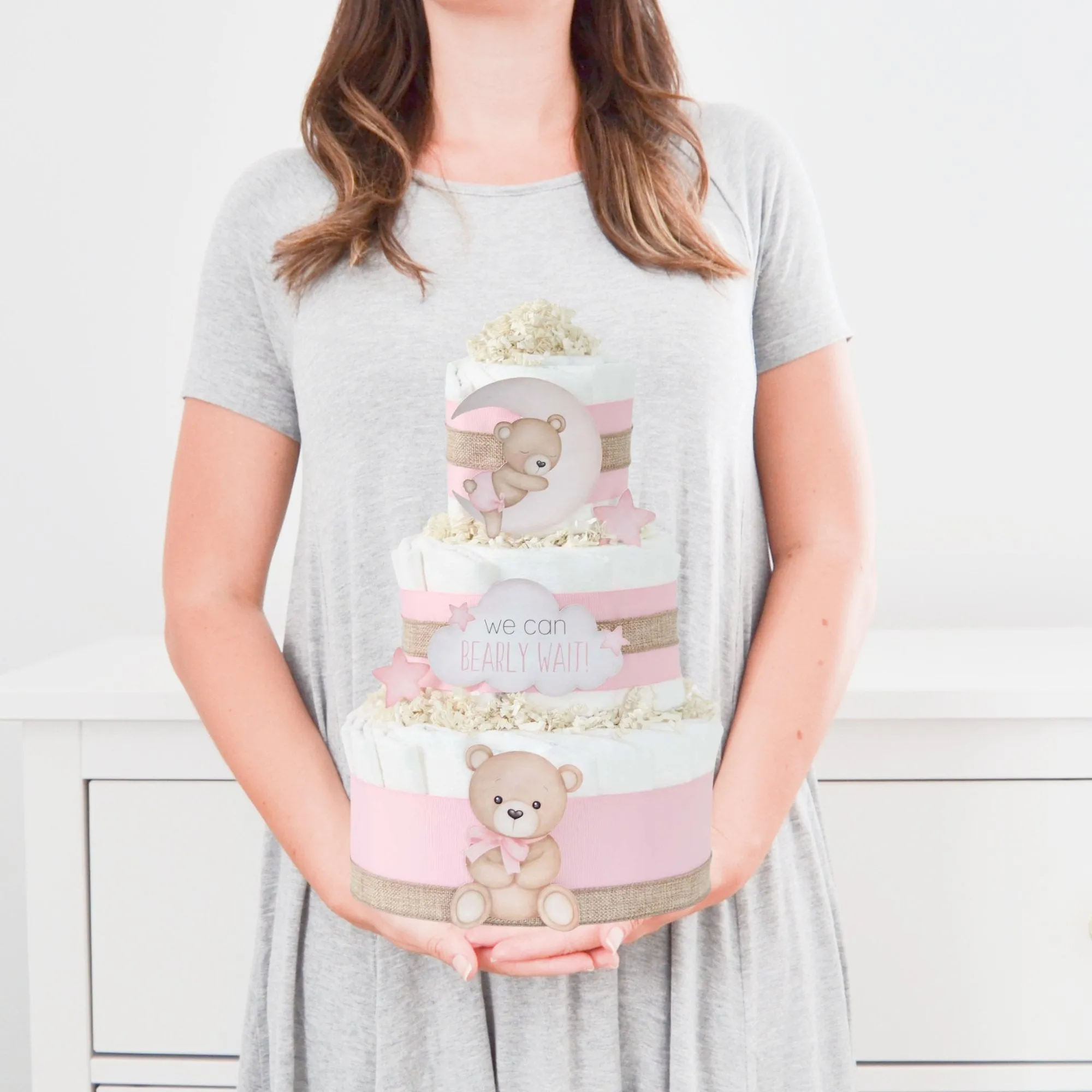 Teddy Bear Diaper Cake Collection - Pink  SKU:  DCBG1007