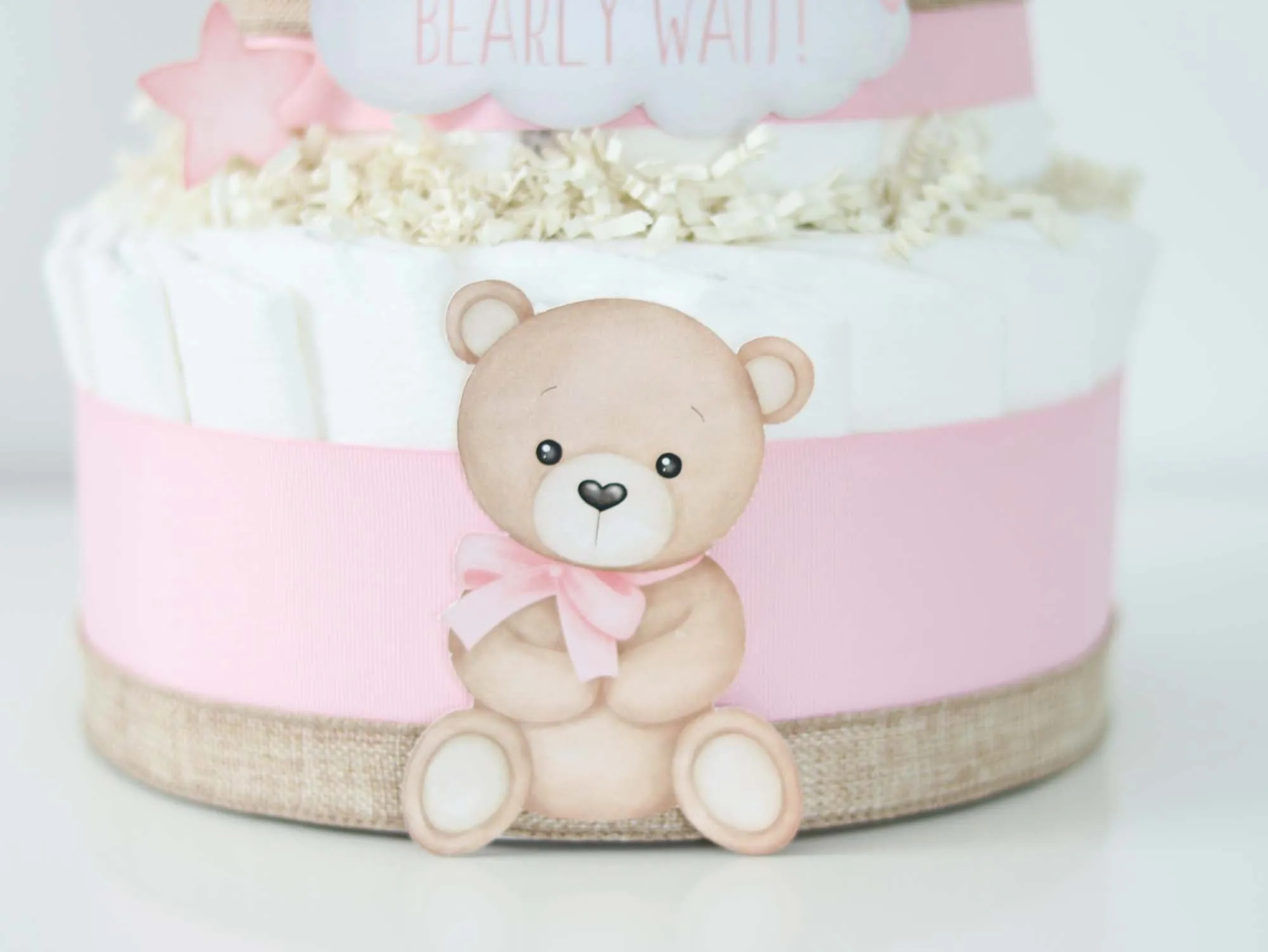 Teddy Bear Diaper Cake Collection - Pink  SKU:  DCBG1007