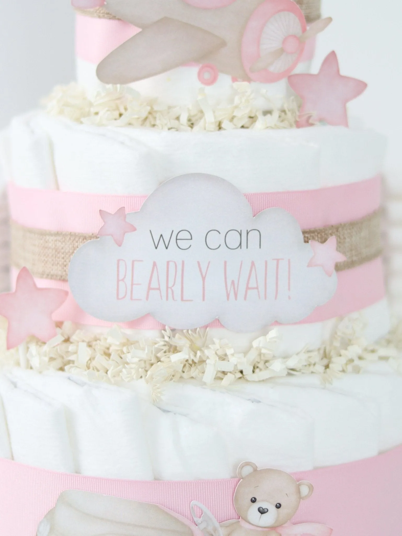 Teddy Bear Diaper Cake Collection - Pink  SKU:  DCBG1007