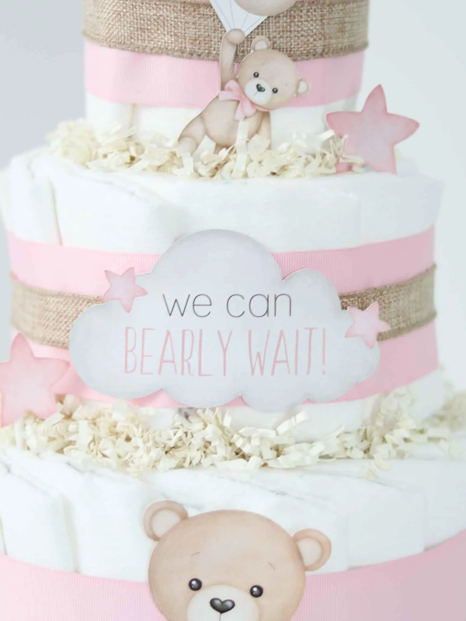 Teddy Bear Diaper Cake Collection - Pink  SKU:  DCBG1007
