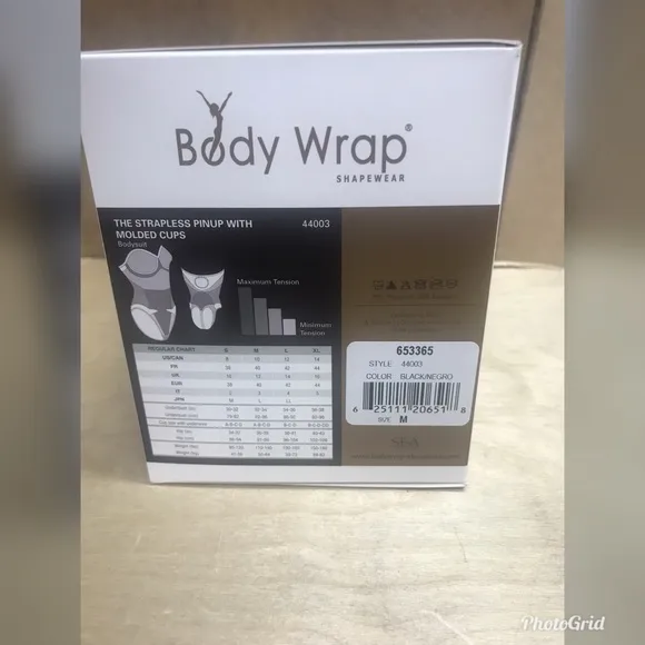 The Body Wrap The Pin Up Strapless Padded bodysuit