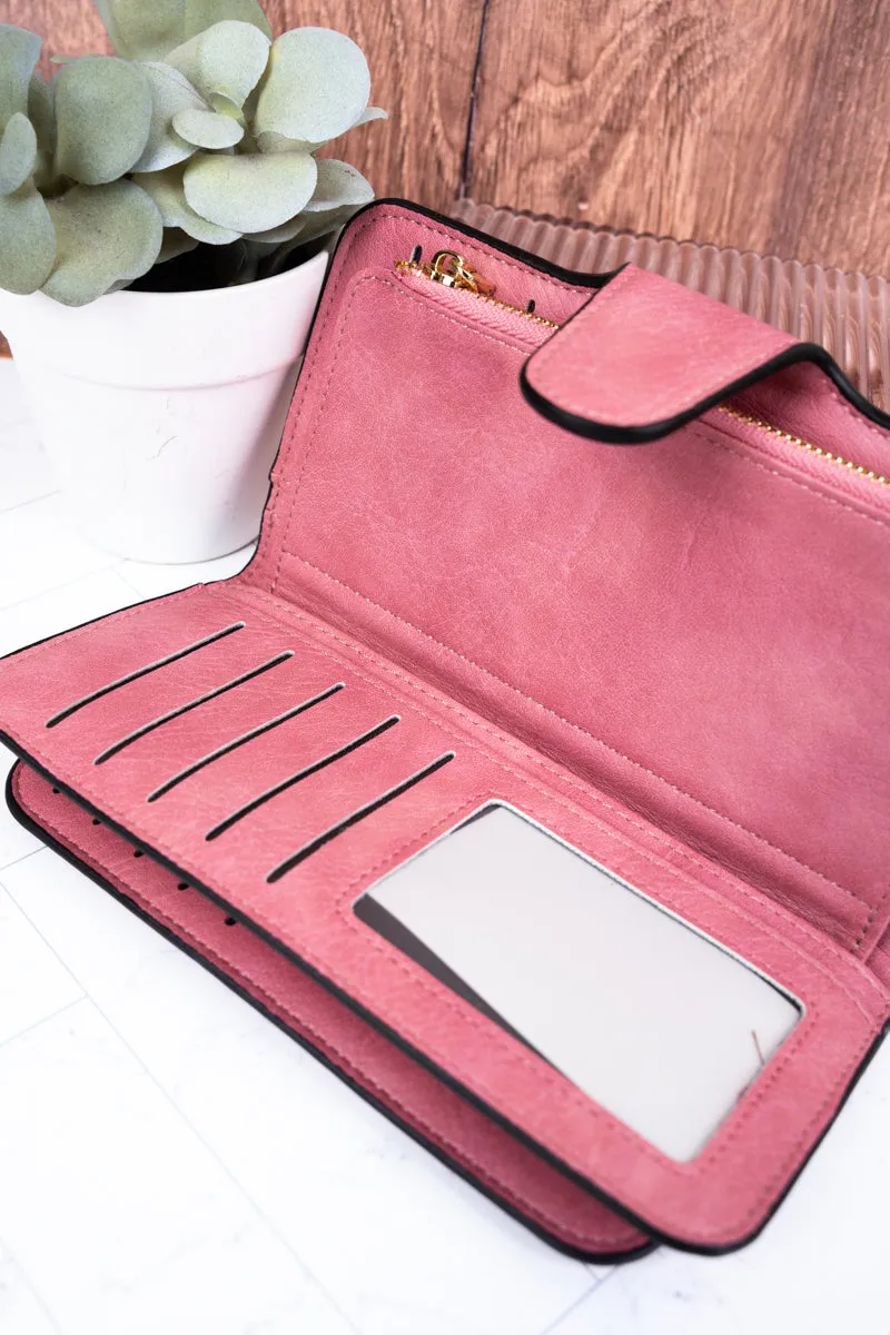 The Essentials Pink Faux Leather Wallet