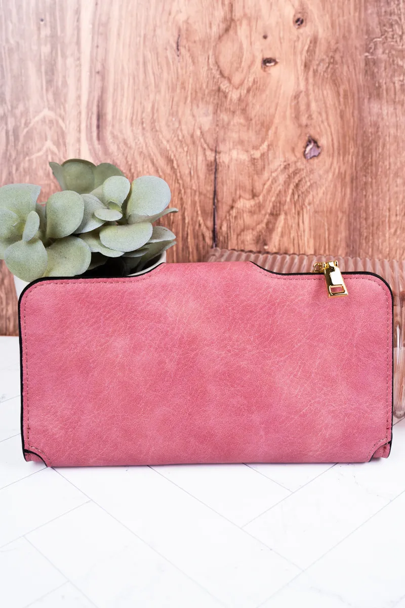 The Essentials Pink Faux Leather Wallet
