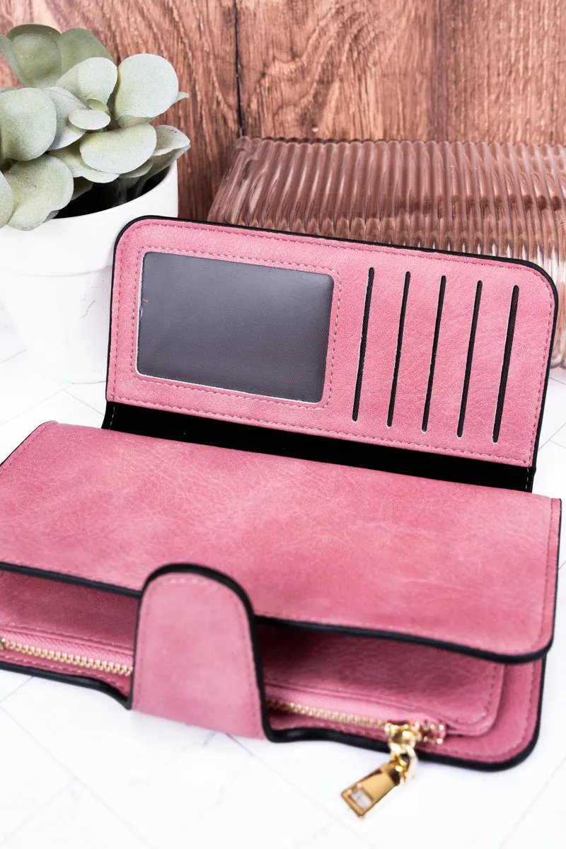 The Essentials Pink Faux Leather Wallet