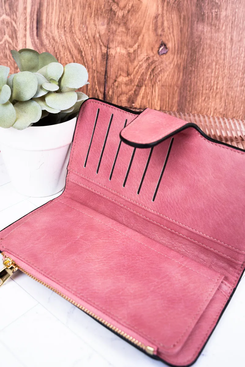 The Essentials Pink Faux Leather Wallet