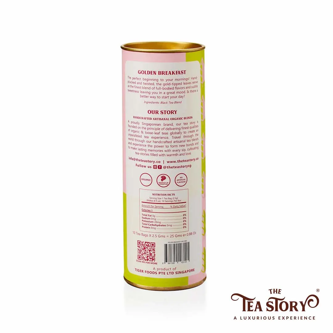 The Tea Story Golden Breakfast Tea Tube