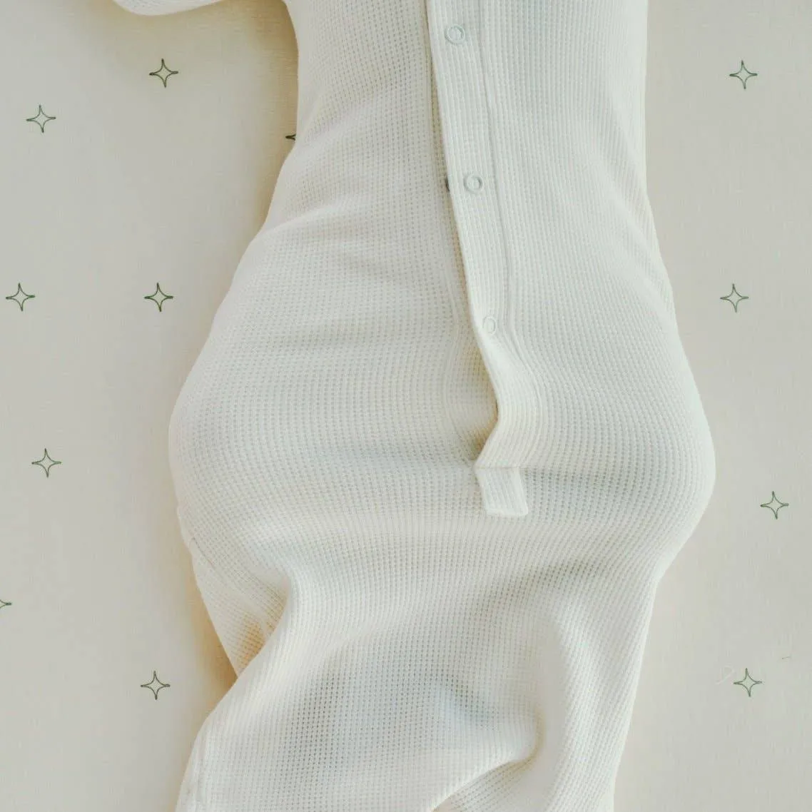 Thermal Bamboo Organic Cotton Convertible Sleeping Sack/Gown - Milk
