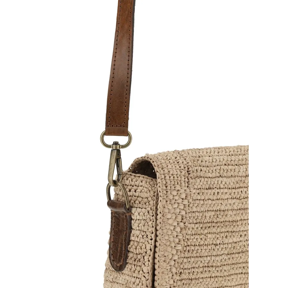 Tia Raffia Shoulder Bag