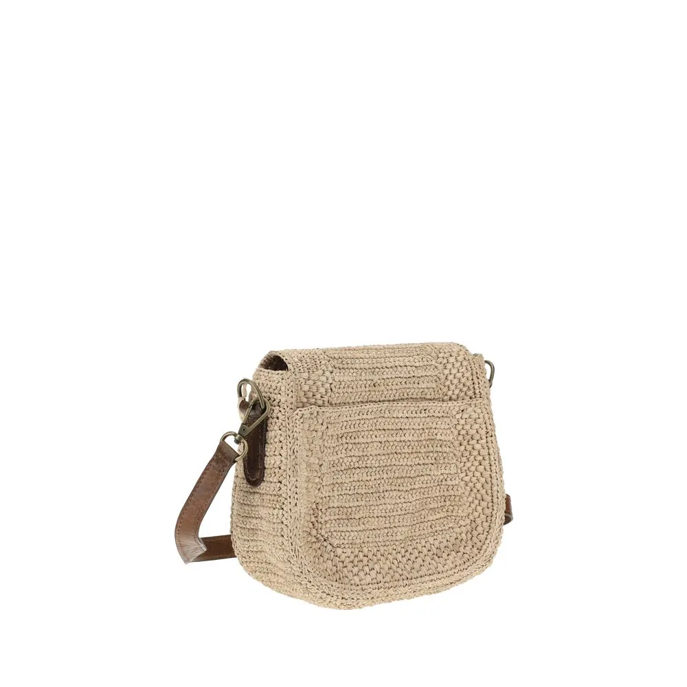 Tia Raffia Shoulder Bag