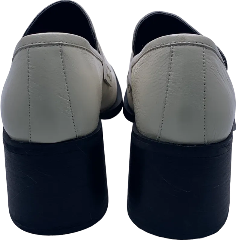 tony bianco Cream Leather Loafer UK 8 EU 41 👠