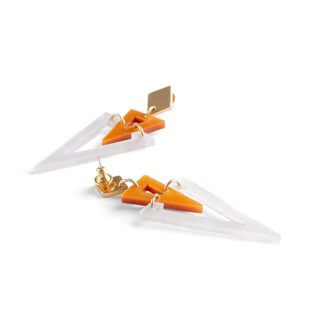 TooLally Arrows Earrings - Gold & MOP