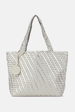 Tote Bag Flätad - Milk Creme Silver