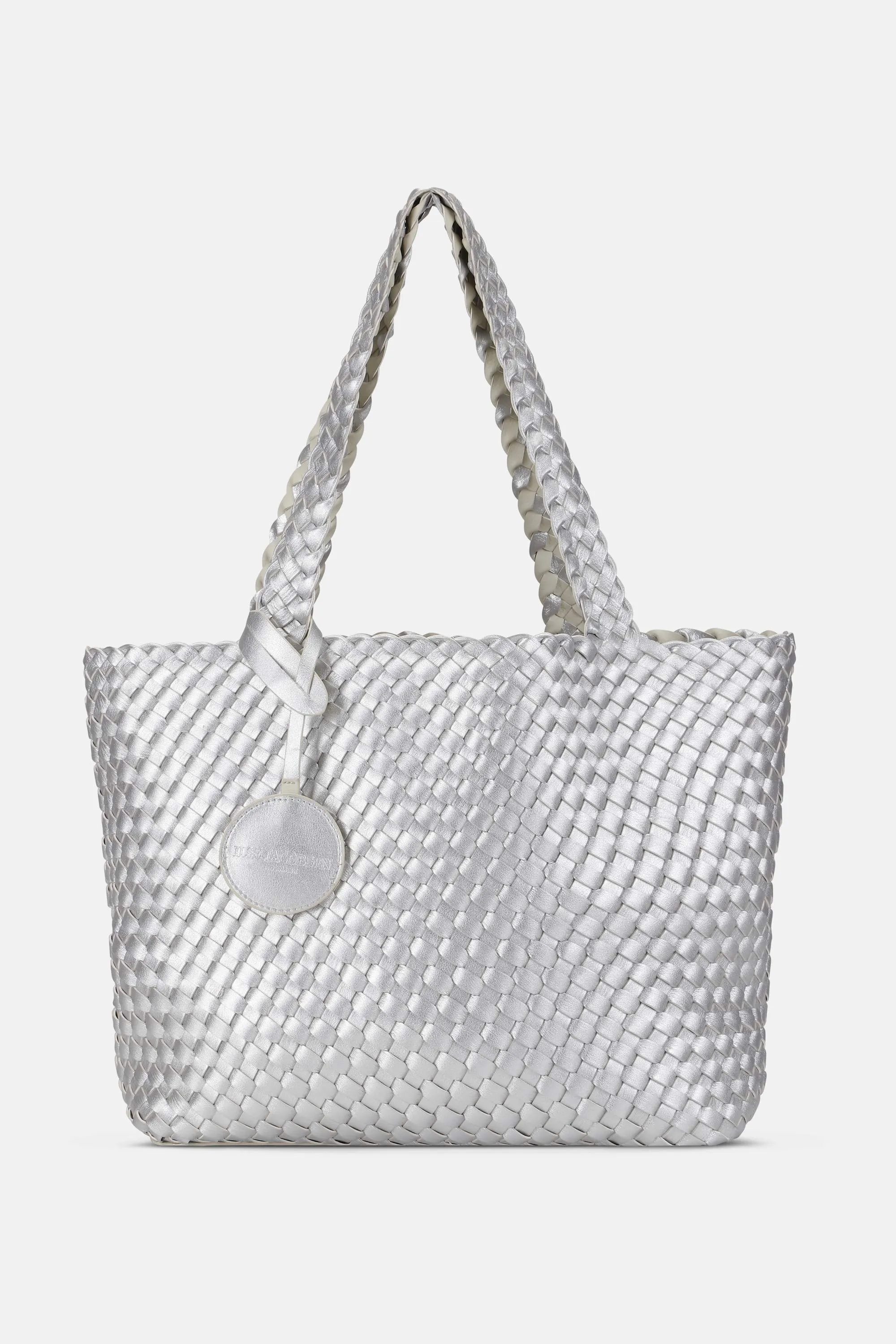 Tote Bag Flätad - Milk Creme Silver