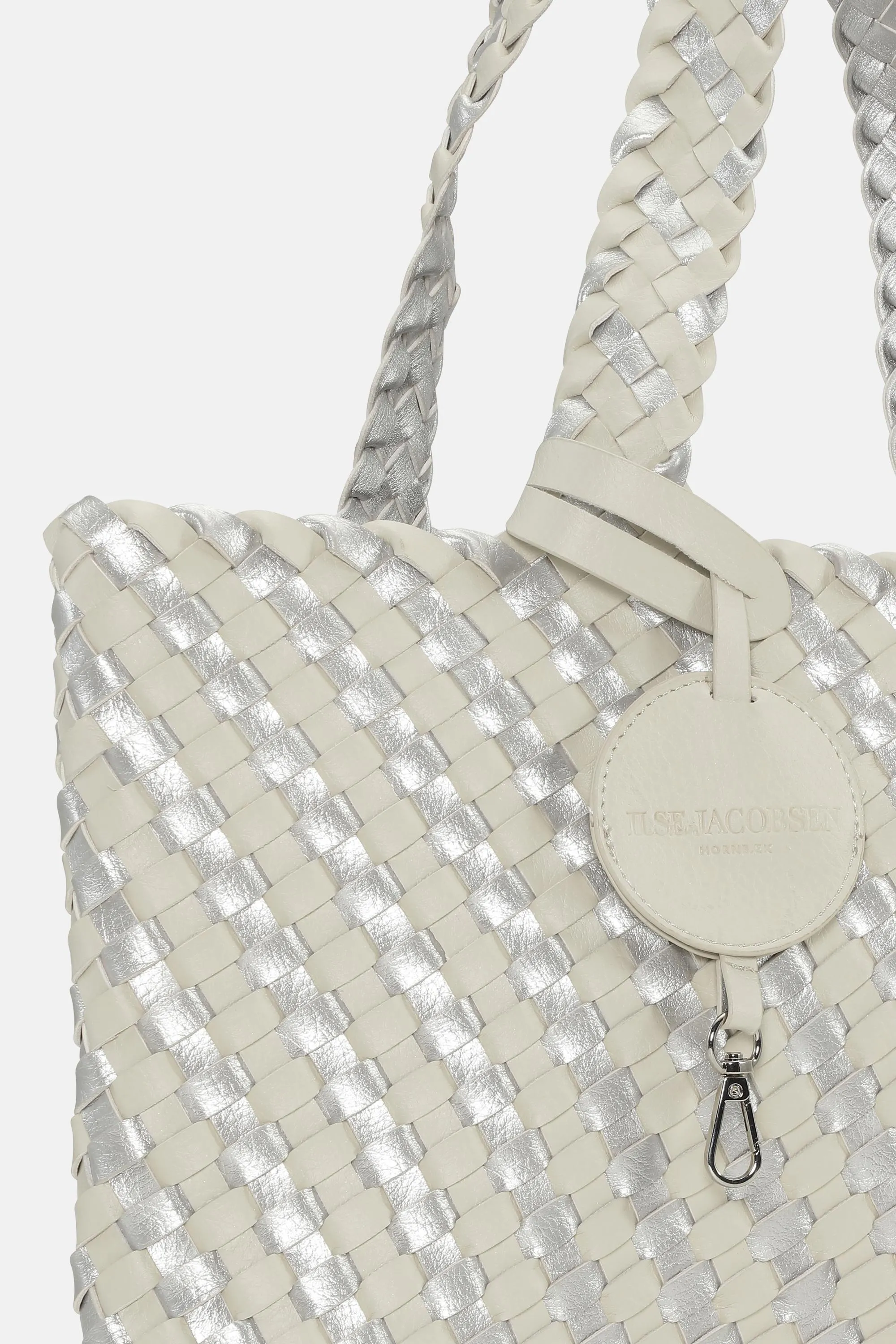 Tote Bag Flätad - Milk Creme Silver